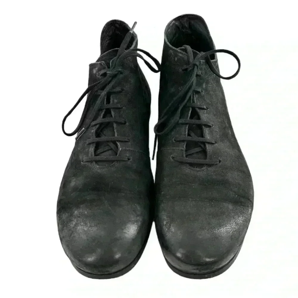 John Fluevog mens chukka boots size 12 black nubuck leather hipster grunge punk